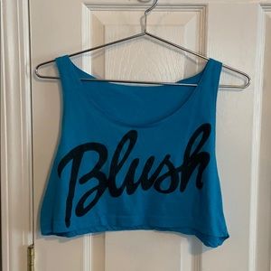 Blue “Blush” Crop Top